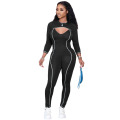 Womens Sexy Bodycon Long Sleeve Jumpsuit 2 Piece Jumpsuits for Women